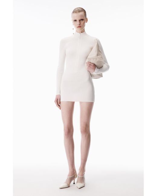 Alexander Wang White Logo Track Stripe Dress