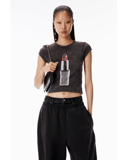 Alexander Wang Multicolor Lipstick Baby Tee