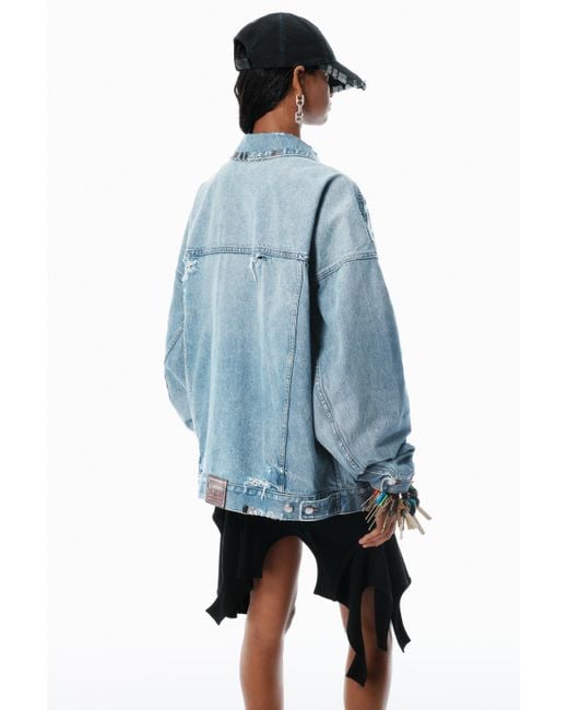 Alexander Wang Blue Oversized Trucker Jacket