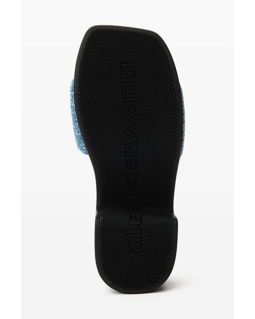 Alexander Wang Blue Crystal Hotfix 85Mm Platform Slide