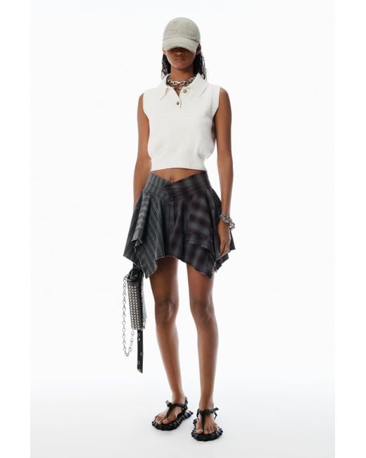 Alexander Wang White Ivory Cotton-blend Chenille Logo Polo