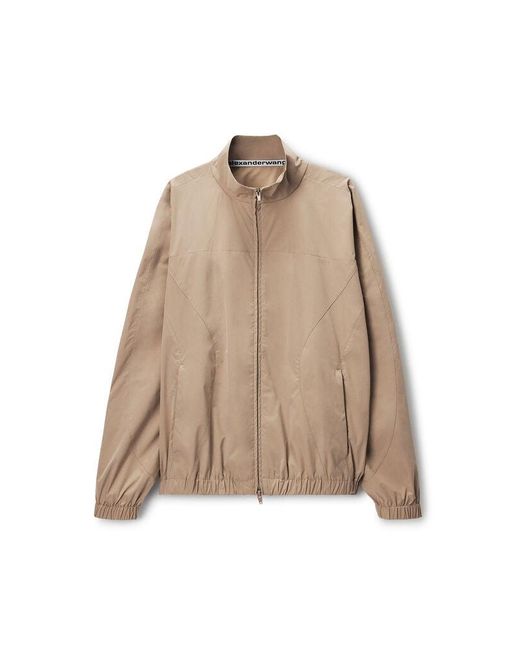 Alexander Wang Natural Perforated Logo Track Jacket