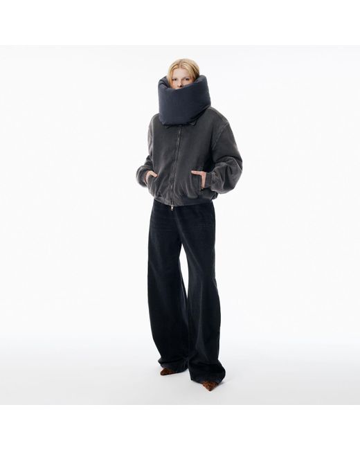 Alexander Wang Blue Brushed Denim Sweatpant