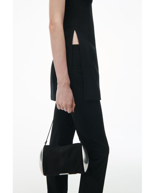 Alexander Wang Black Strapless Corset Top With Side Slits