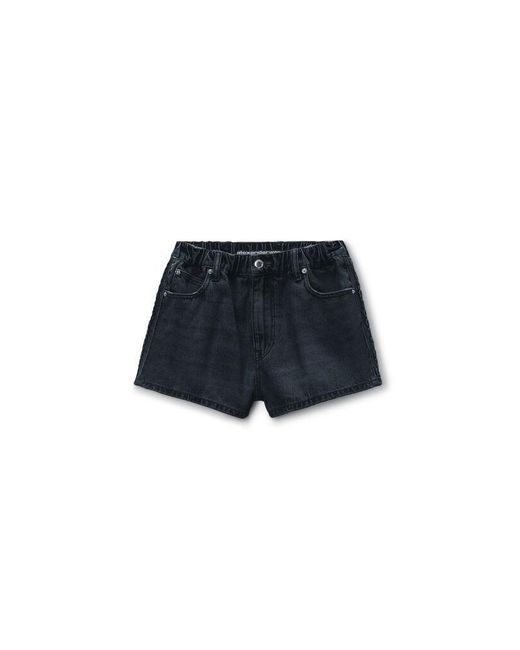 Alexander Wang Black Logo-Embossed Marathon Shorts