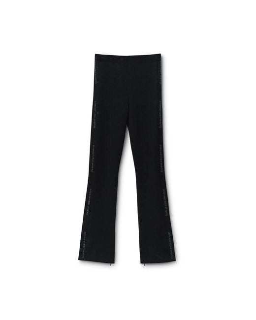 Alexander Wang Black Debossed Logo Fitted Pant