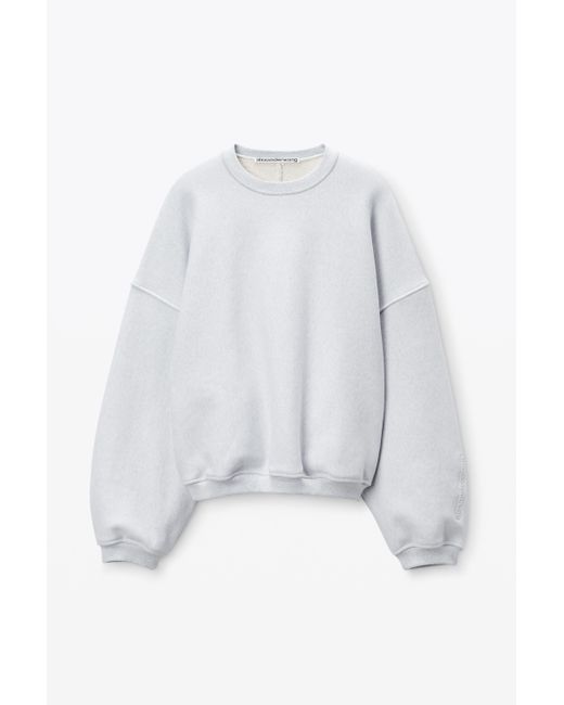 Alexander Wang Logo Embroidered Oversized Sweatshirt In Alexander Wang Logo Embroidered Oversized Sweatshirt In