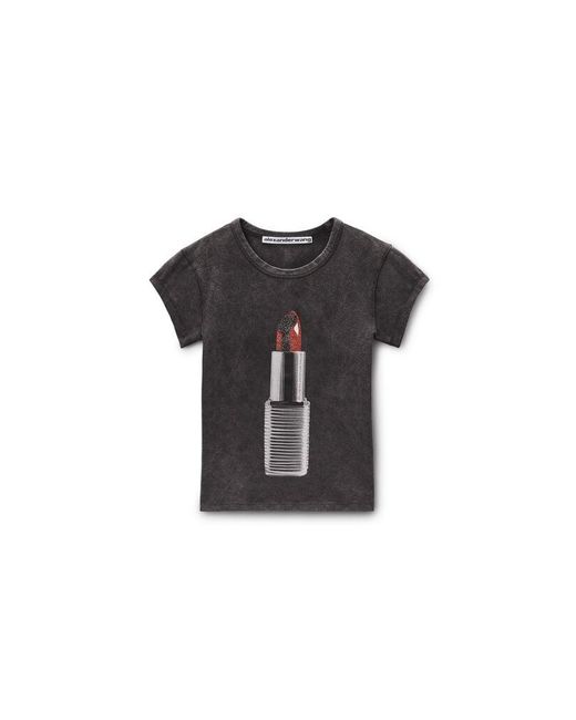 Alexander Wang Black Lipstick Baby Tee