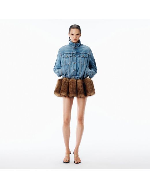 Alexander Wang Blue Denim Track Jacket