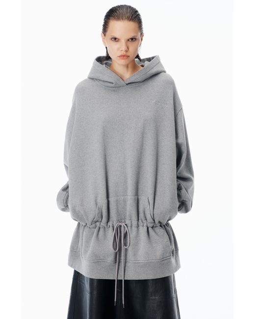 Alexander Wang Black Dropped Waist Hoodie Dress