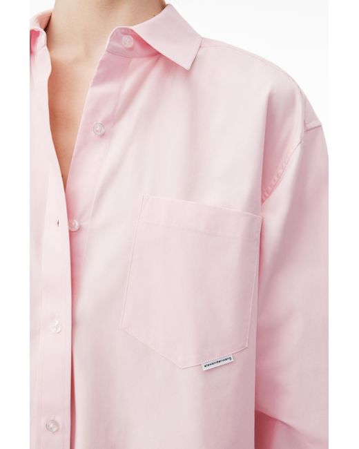 Alexander Wang Pink Boyfriend Shirt In Cotton