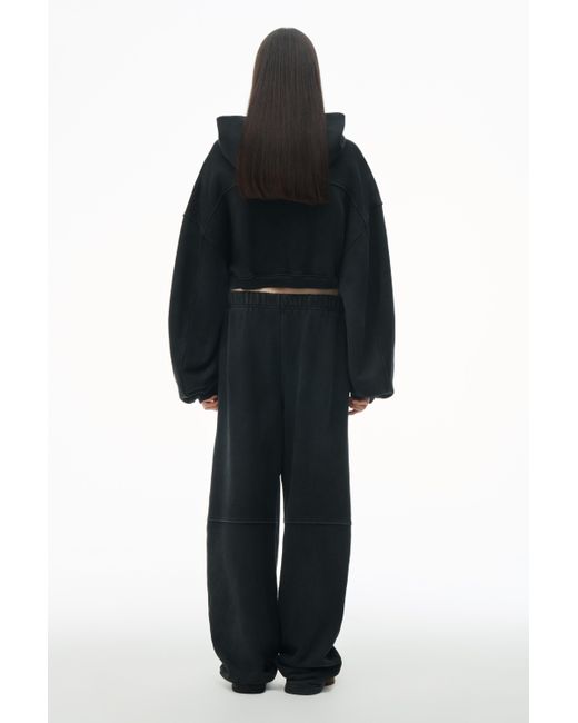 Alexander Wang Black High Waisted Sweatpant In Classic Terry