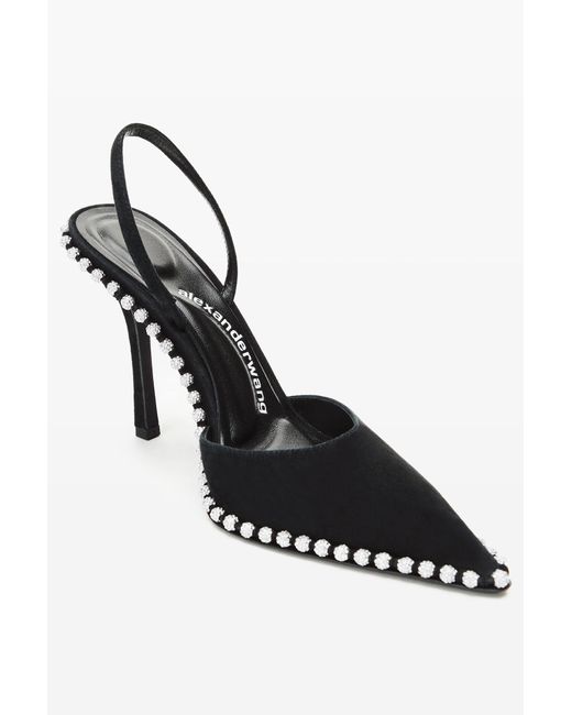 Alexander Wang Black Suede Tia Slingback