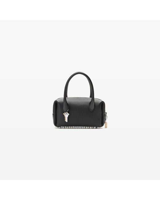 Alexander Wang Black Leather Roux Small Top Handle Bag