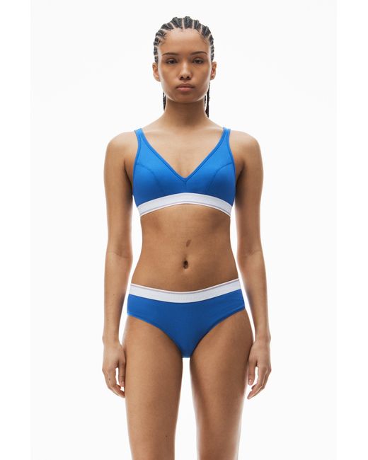 Alexander Wang Blue V-Neck Bralette