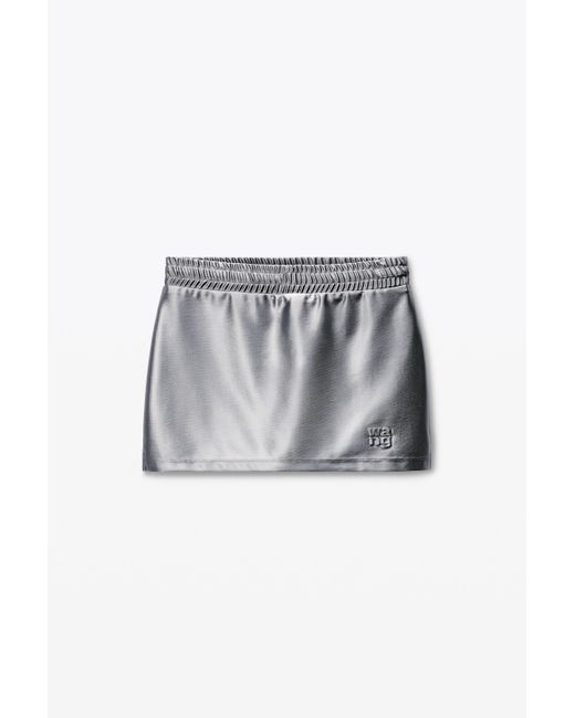 Alexander Wang Metallic Grey Shrunken Zip-up Jacket