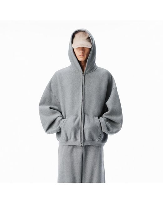 Alexander Wang Gray Star Zip Up Hoodie for men