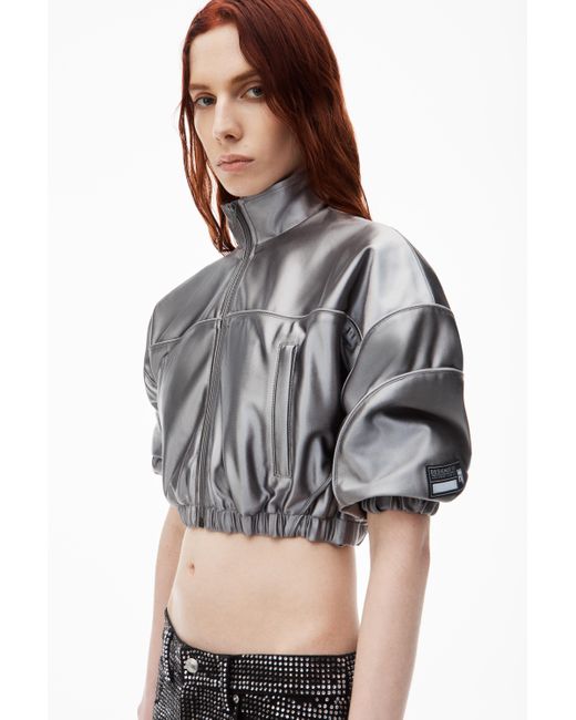 Alexander Wang Multicolor Cropped Track Jacket With Piping