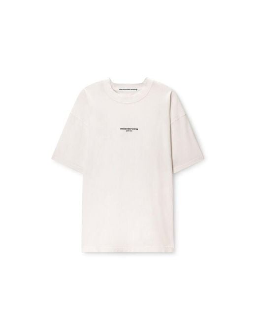 Alexander Wang White Logo Print Short Sleeve Tee