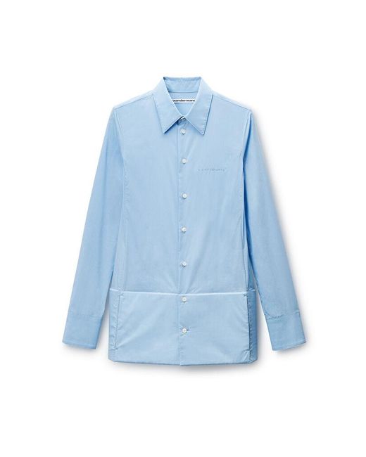 Alexander Wang Blue Stretch Cotton Structured Romper