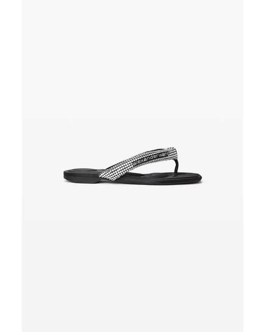 Alexander Wang White Jenna Tubular Flat Thong Sandal