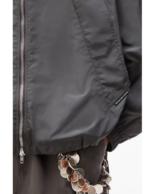 Alexander Wang Gray Track Jacket In Crisp Nylon for men