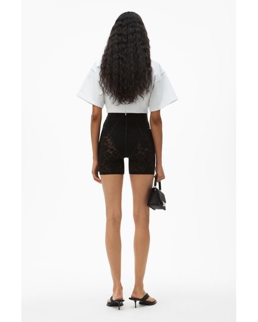 Black lace bike shorts outlet