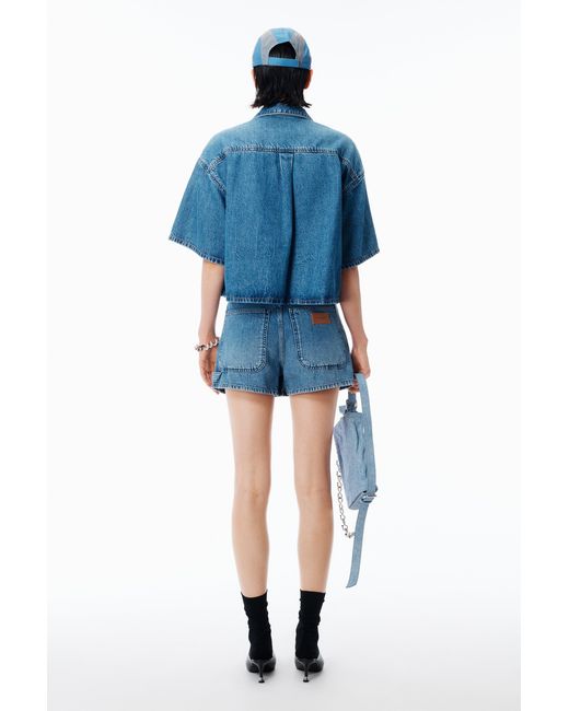 Alexander Wang Blue Carpenter Mini Skort