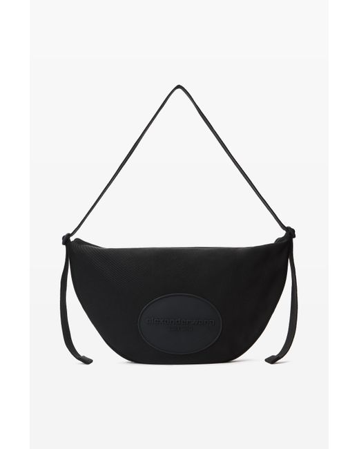 Alexander Wang Black Bo Large Crossbody Bag In Canvas