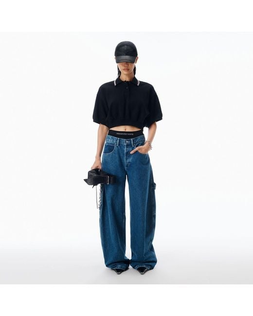 Alexander Wang Blue Pre-Styled Jean Mid-Rise