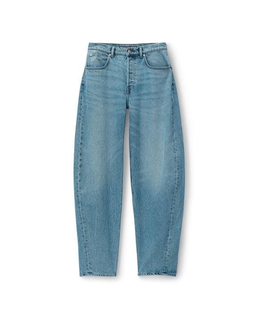 Alexander Wang Blue Oversized Low Rise Jeans