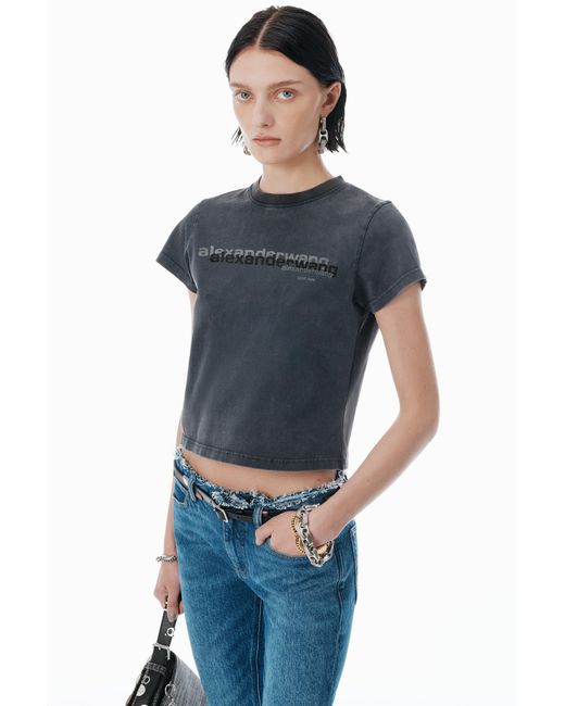 Alexander Wang Blue Shrunken Tee