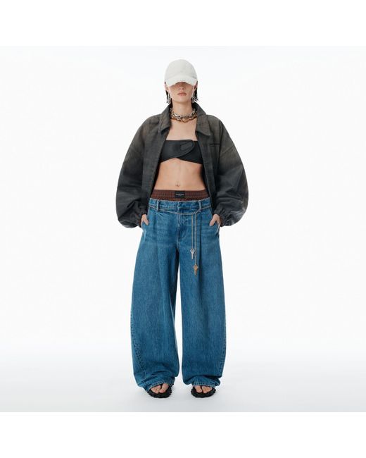 Alexander Wang Blue Pre-Styled Ballon-Leg Jeans