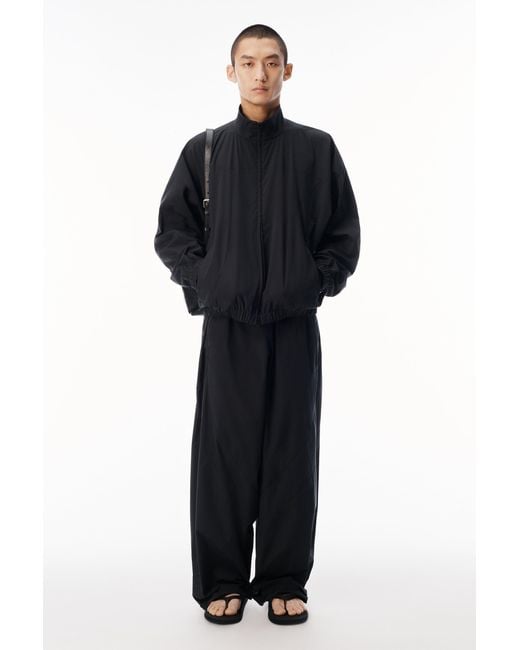 Alexander Wang Black Perforated Logo Mid Rise Track Pant