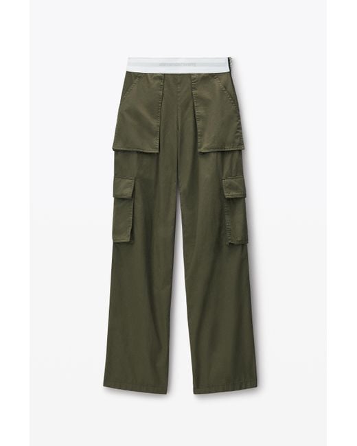 Alexander Wang Multicolor Mid-rise Cargo Rave Pants In Cotton Twill