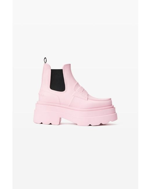 Alexander Wang Pink Carter Ankle Platform Rain Boot