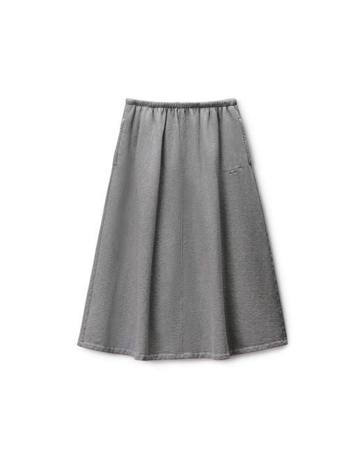 Alexander Wang Black Low-Rise Midi Circle Skirt