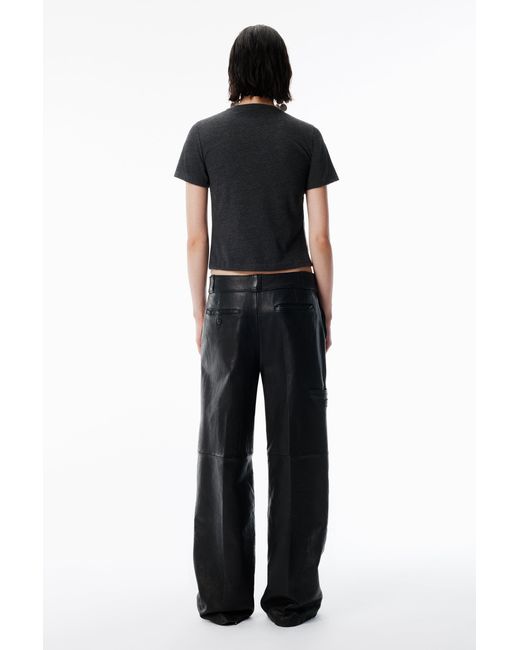Alexander Wang Black Worn Moto Leather Workwear Pant