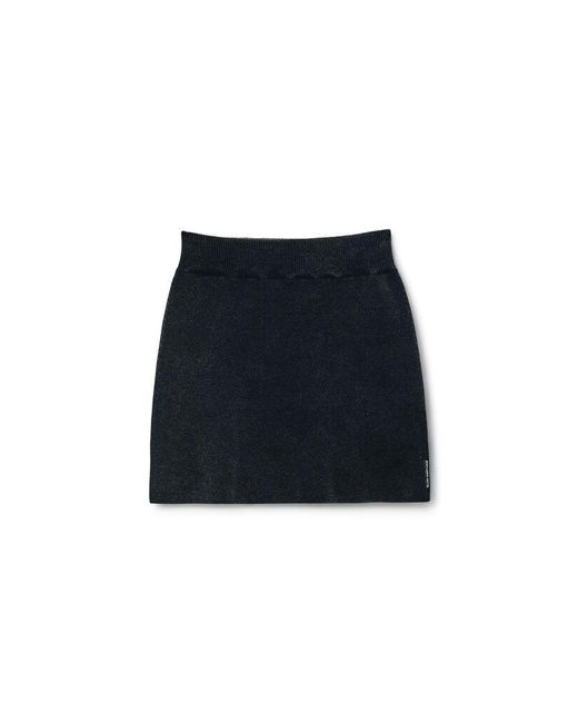 Alexander Wang Black Cotton-Blend Chenille Miniskirt