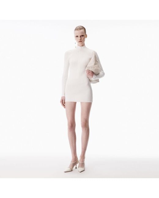 Alexander Wang White Logo Track Stripe Dress