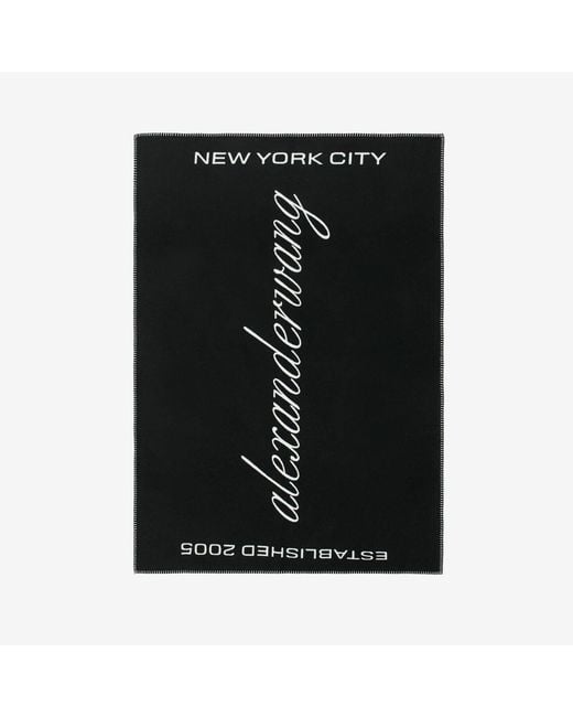 Alexander Wang Black Heritage Blanket With Script Logo