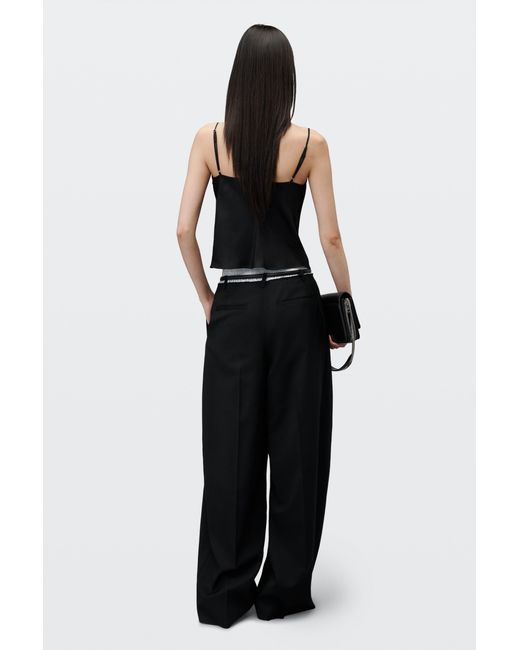 Alexander Wang White Mid-Rise Layered Boxer Tailored Pant