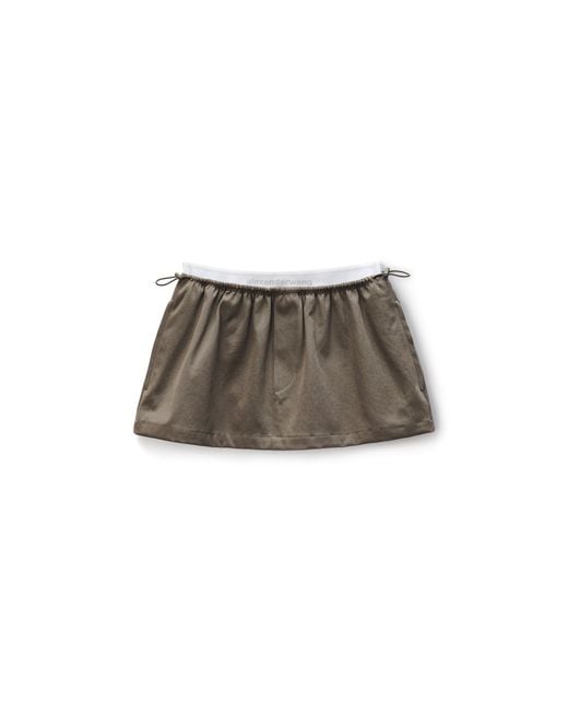 Alexander Wang Multicolor Mid-Rise Mini Logo Elastic Skirt