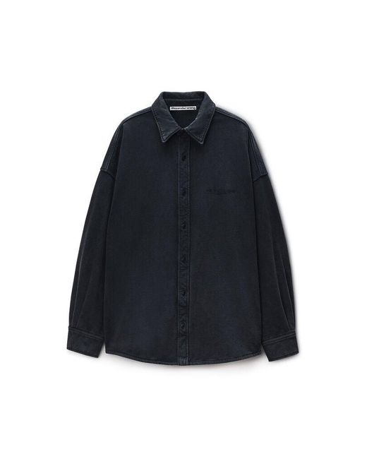 Alexander Wang Blue Oversized Button Down