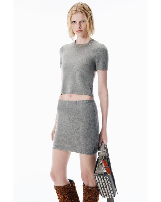 Alexander Wang Black Mini Skirt With Hotfix
