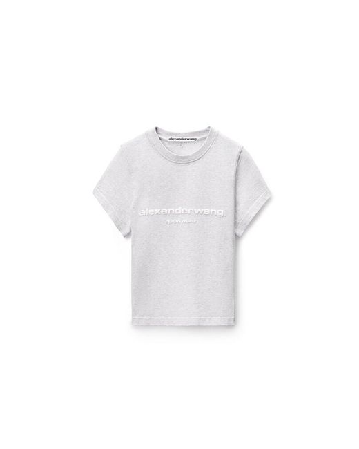 Alexander Wang Blue Puff Logo Baby Tee