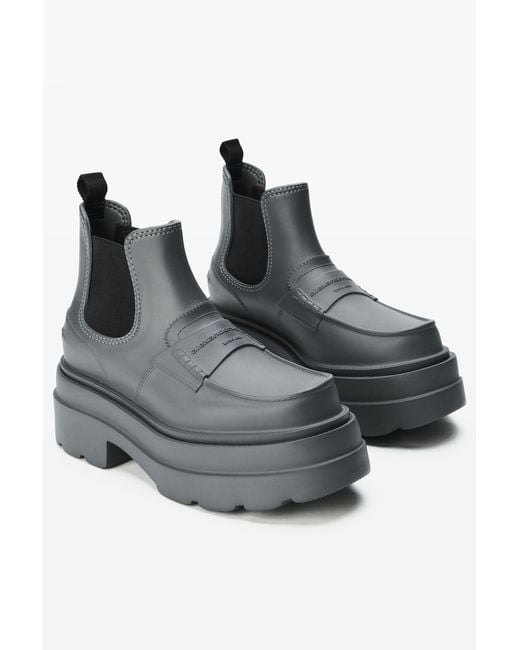 Alexander Wang Gray Carter Platform Rain Boot