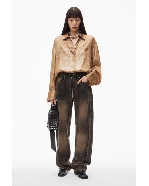 Alexander Wang Multicolor Low-rise Balloon Jeans With Front To Back Zip