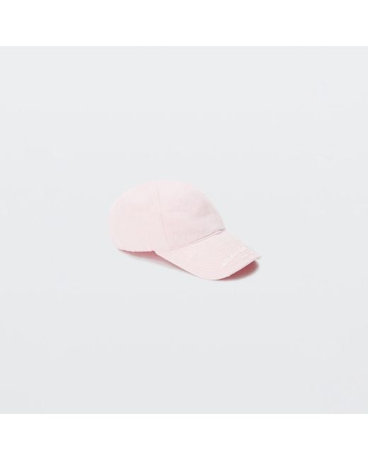 Alexander Wang Pink Crystal Logo Twill Baseball Cap