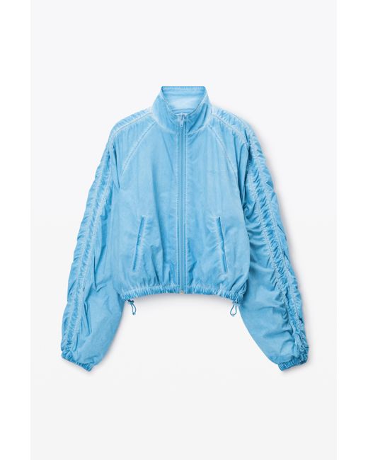 Alexander Wang Blue Ruched Track Jacket